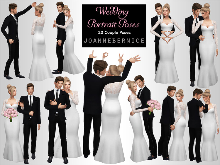 Wedding Portrait Poses Sims 4 CC