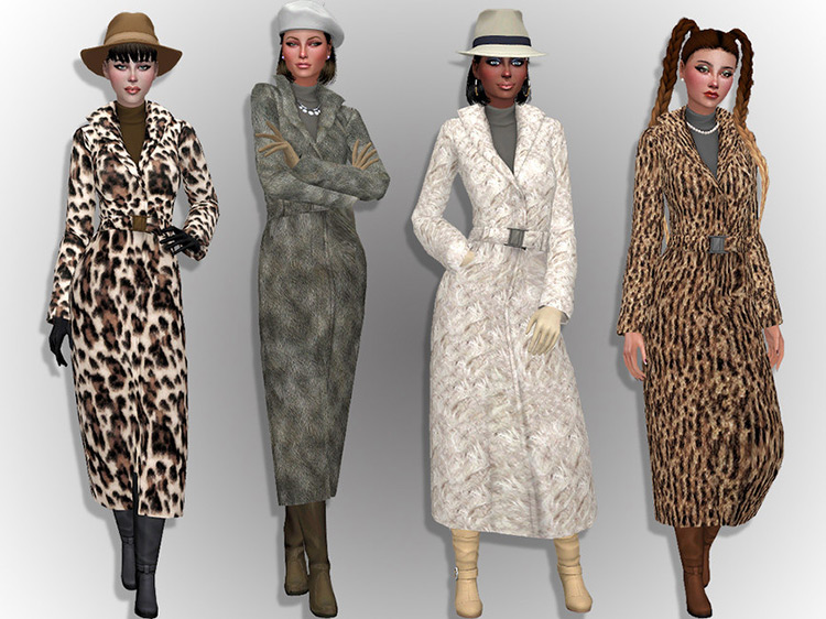 Faux Fur Coat Sims 4 CC