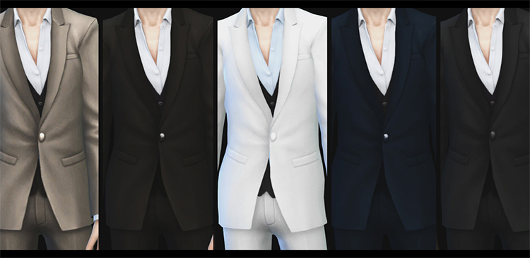 Male Suit fullbody CC for Sims 4
