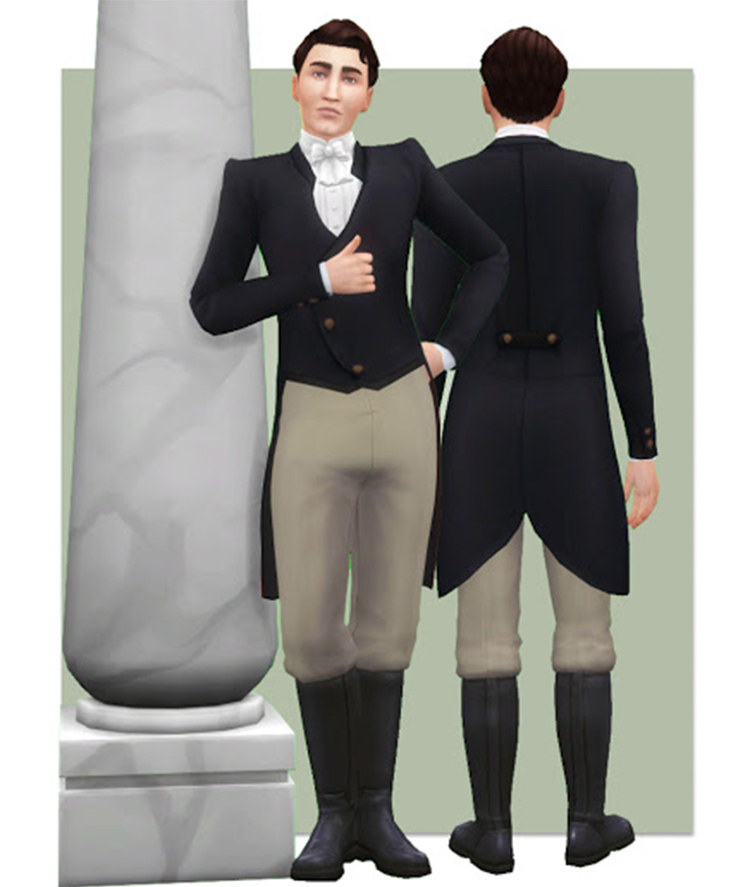 Regency Suit CC for Sims 4