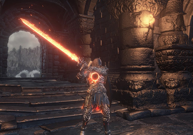 Ringed Knight Straight DS3 sword