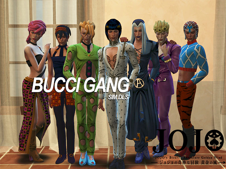 Bucciarati’s Gang CC Sets for Sims 4