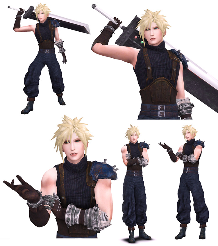 FFVII Remake Cloud Strife Outfit Sims 4 CC