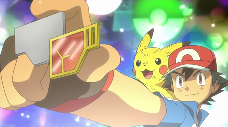 Rumble Badge in Pokémon anime