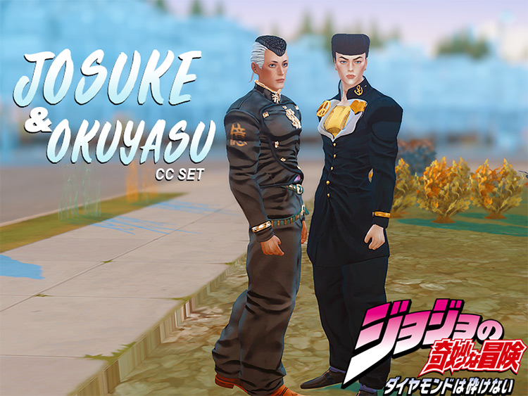 Josuke & Okuyasu CC Set for Sims 4